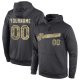 Custom Stitched Anthracite Camo-Cream Sports Pullover Sweatshirt Hoodie